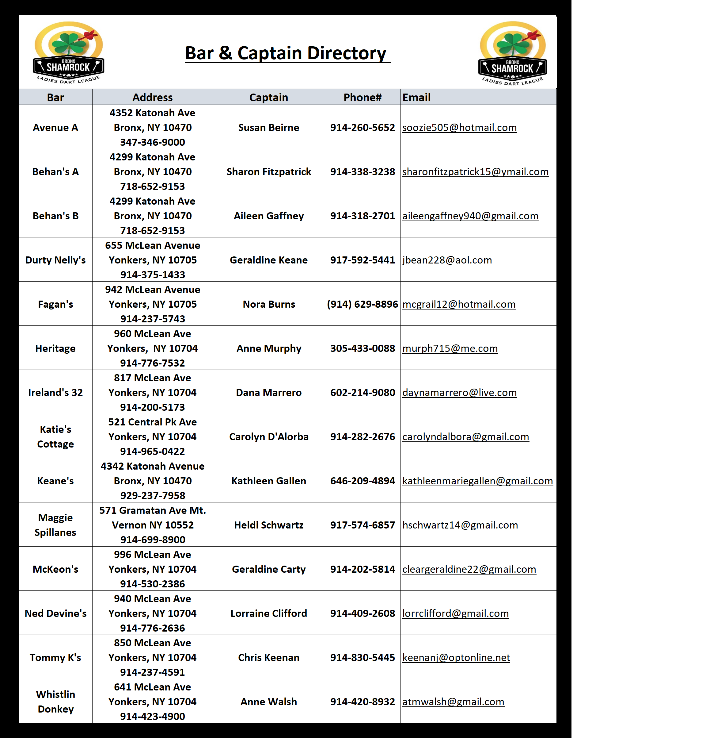 Schedules & Standings